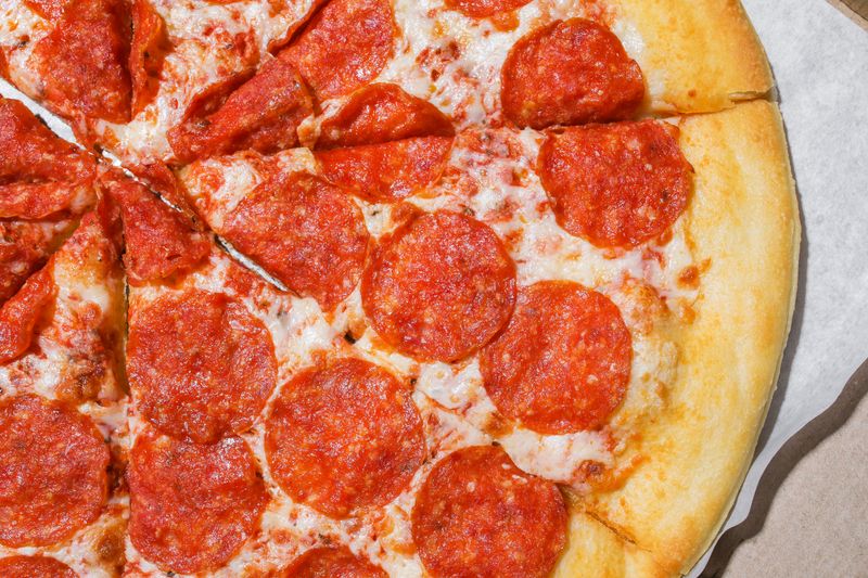 Dewey's Spicy Calabrese pizza with hot salami and chili